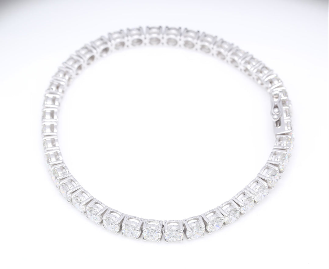 Custom Round Brilliant Diamond Tennis Bracelet – IGI Certified | 18K White Gold, 18K Yellow Gold, or 18K Rose Gold