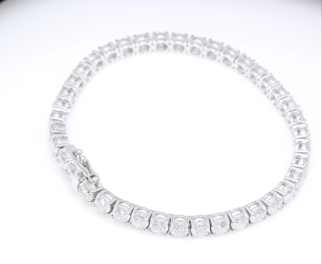Custom Round Brilliant Diamond Tennis Bracelet – IGI Certified | 18K White Gold, 18K Yellow Gold, or 18K Rose Gold