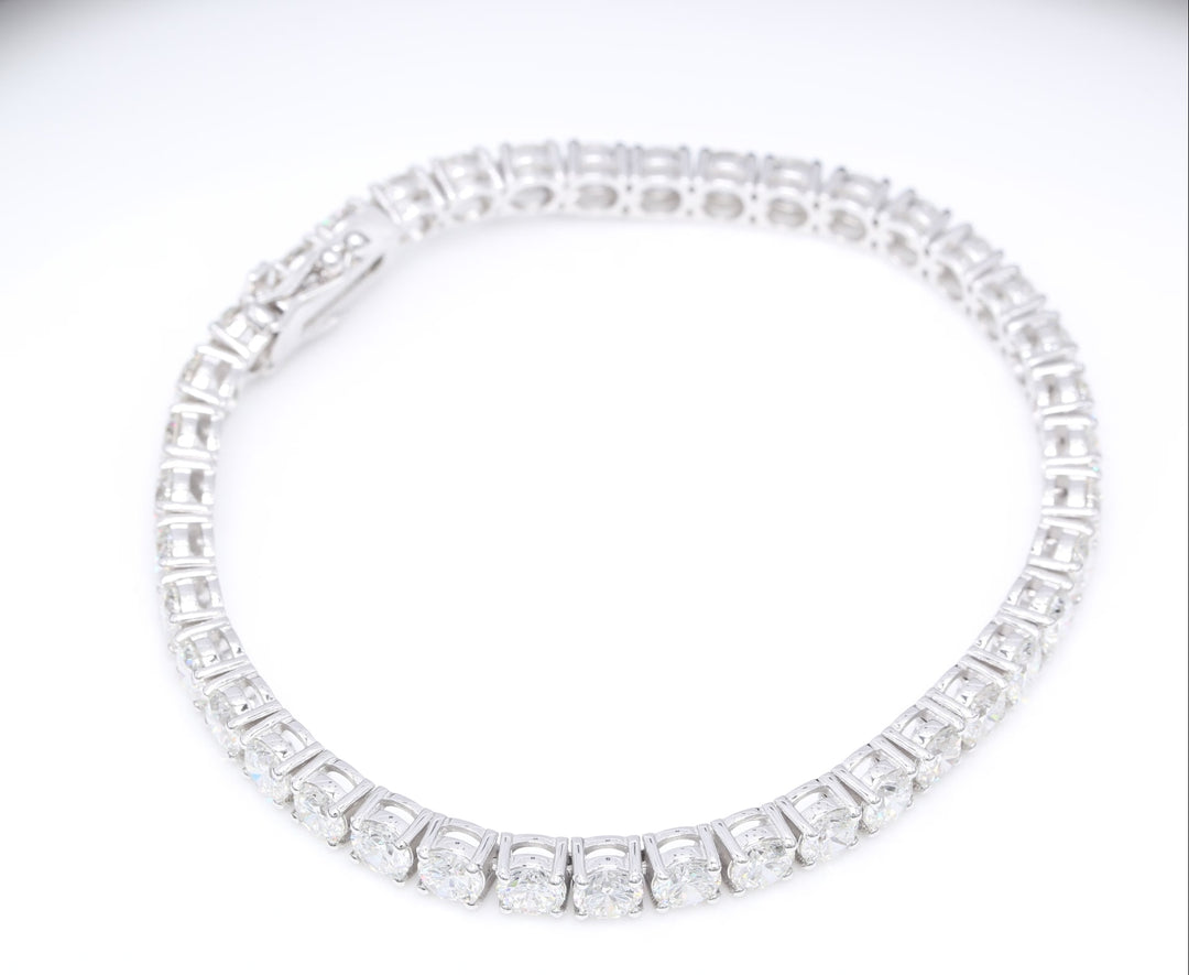 Custom Round Brilliant Diamond Tennis Bracelet – IGI Certified | 18K White Gold, 18K Yellow Gold, or 18K Rose Gold